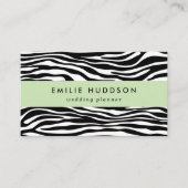 Zebra Print, Zebra Stripes, zwart en wit Visitekaartje (Voorkant)