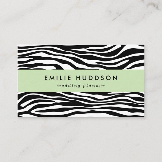 Zebra Print, Zebra Stripes, zwart en wit Visitekaartje (Voorkant)