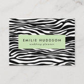 Zebra Print, Zebra Stripes, zwart en wit Visitekaartje (Voorkant)