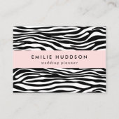Zebra Print, Zebra Stripes, zwart en wit Visitekaartje (Voorkant)