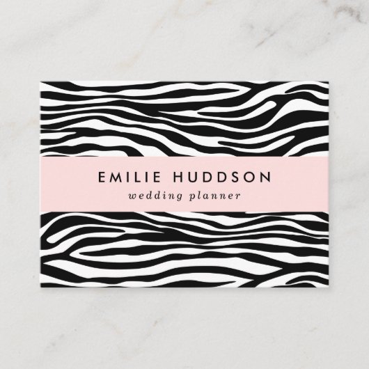 Zebra Print, Zebra Stripes, zwart en wit Visitekaartje (Voorkant)