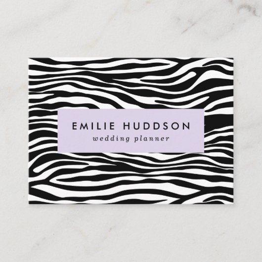 Zebra Print, Zebra Stripes, zwart en wit Visitekaartje (Voorkant)