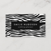 Zebra Print, Zebra Stripes, zwart en wit Visitekaartje (Voorkant)