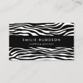 Zebra Print, Zebra Stripes, zwart en wit Visitekaartje (Voorkant)