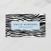 Zebra Print, Zebra Stripes, zwart en wit Visitekaartje (Voorkant)