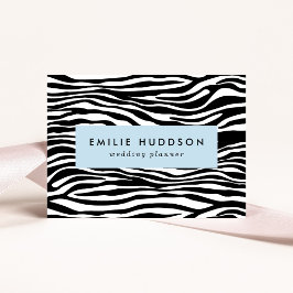 Zebra Print, Zebra Stripes, zwart en wit Visitekaartje