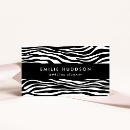 Zebra Print, Zebra Stripes, zwart en wit Visitekaartje