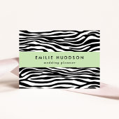 Zebra Print, Zebra Stripes, zwart en wit Visitekaartje
