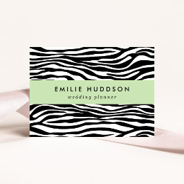 Zebra Print, Zebra Stripes, zwart en wit Visitekaartje