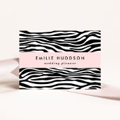 Zebra Print, Zebra Stripes, zwart en wit Visitekaartje