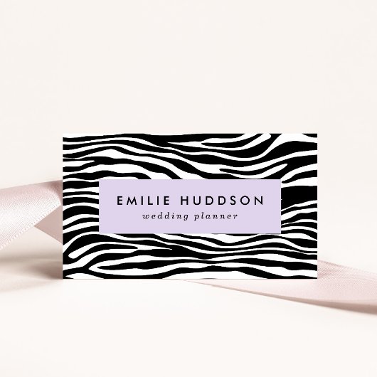 Zebra Print, Zebra Stripes, zwart en wit Visitekaartje