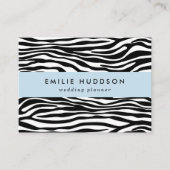 Zebra Print, Zebra Stripes, zwart en wit Visitekaartje (Voorkant)