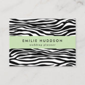 Zebra Print, Zebra Stripes, zwart en wit Visitekaartje (Voorkant)