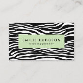 Zebra Print, Zebra Stripes, zwart en wit Visitekaartje (Voorkant)