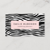 Zebra Print, Zebra Stripes, zwart en wit Visitekaartje (Voorkant)