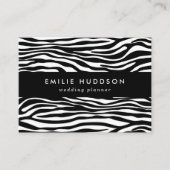 Zebra Print, Zebra Stripes, zwart en wit Visitekaartje (Voorkant)