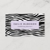 Zebra Print, Zebra Stripes, zwart en wit Visitekaartje (Voorkant)