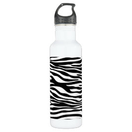 Zebra Print, Zebra Stripes, zwart en wit Waterfles