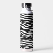 Zebra Print, Zebra Stripes, zwart en wit Waterfles (Links)