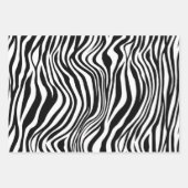 Zebra Print Zwart en Blauwgroen Turquoise en Wit Inpakpapier Vel (Voorkant 3)