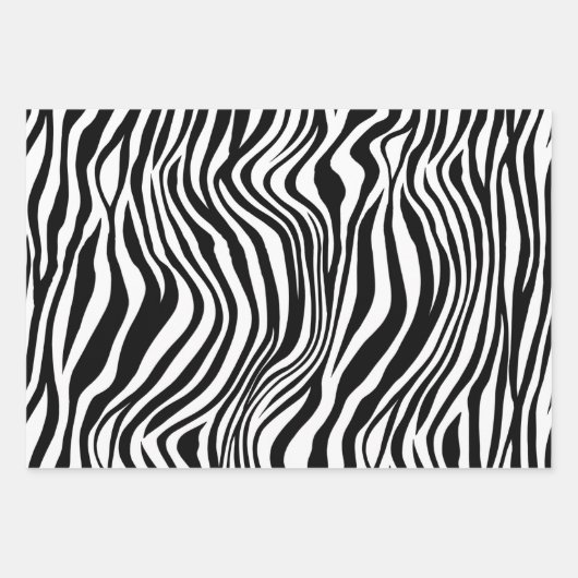 Zebra Print Zwart en Blauwgroen Turquoise en Wit Inpakpapier Vel (Voorkant 3)