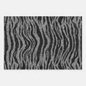 Zebra Print Zwart en Blauwgroen Turquoise en Wit Inpakpapier Vel (Voorkant 2)