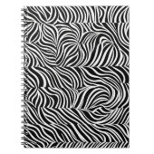 Zebra print zwart-wit Notitieboek (Voorkant)