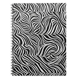 Zebra print zwart-wit Notitieboek