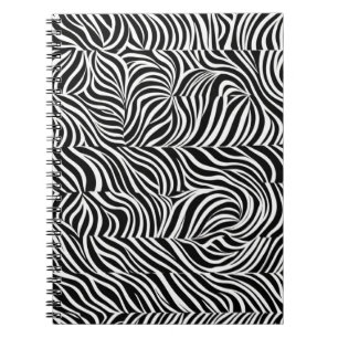 Zebra print zwart-wit Notitieboek