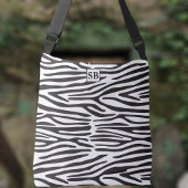 Zebra Print Zwart-wit Strepen Crossbody Tas