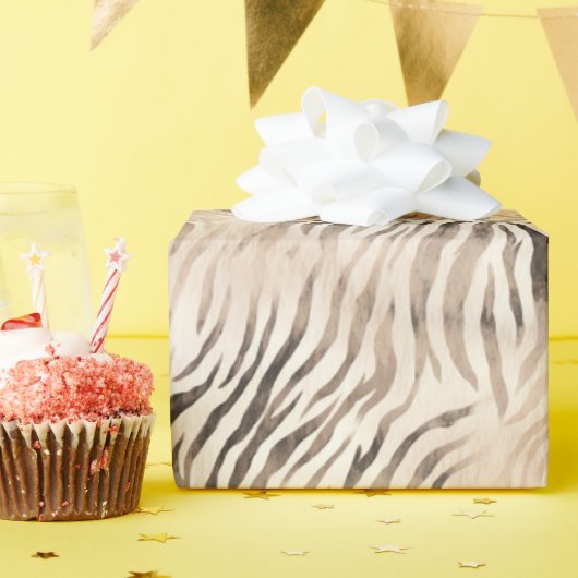 Zebra prints, Oerwoud Safari dieren thema Cadeaupapier (Verjaardagsfeest)