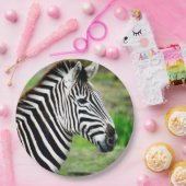 Zebra profiel papieren bordje (Feest)