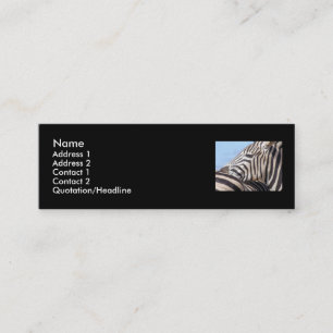Zebra-profielkaart Mini Visitekaartje