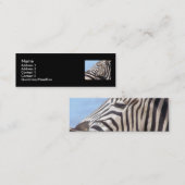Zebra-profielkaart Mini Visitekaartje (Voorkant / Achterkant)