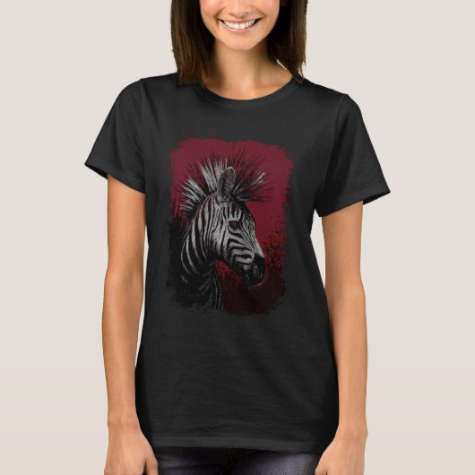 Zebra Punk T-shirt (Voorkant)