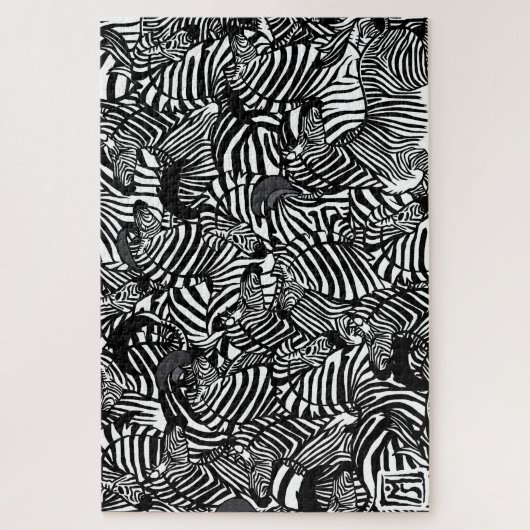 Zebra Puzzle Legpuzzel (Verticaal)