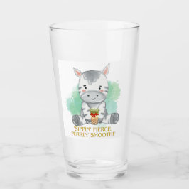 zebra quote cartoon drink bobba tea glas