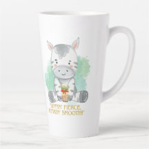 zebra quote cartoon drink bobba tea