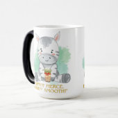 zebra quote cartoon drink bobba tea magische mok (Voorkant links)