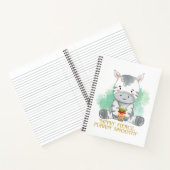 zebra quote cartoon drink bobba tea notitieboek (Binnen)