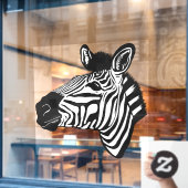 Zebra Raamsticker (Cafe Raam)