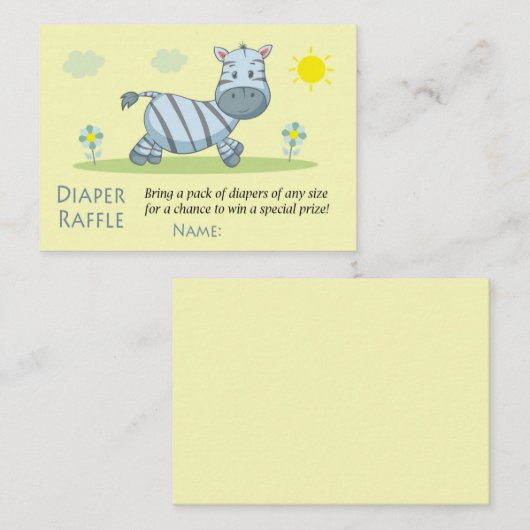 Zebra Raffle Tickets (Voorkant / Achterkant)