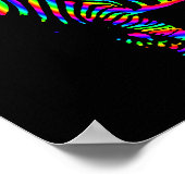 Zebra Rainbow Silhouette Poster Sign. (Hoek)