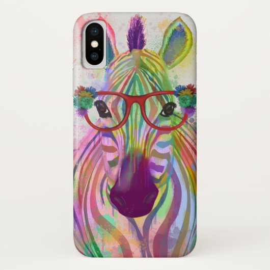 Zebra Rainbow Splash Case-Mate iPhone Case (Achterkant)