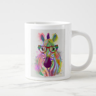 Zebra Rainbow Splash Grote Koffiekop