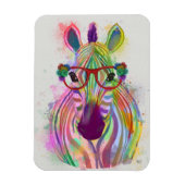 Zebra Rainbow Splash Magneet (Verticaal)