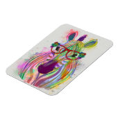Zebra Rainbow Splash Magneet (Linkerzijde)