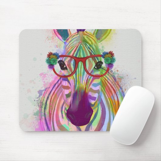 Zebra Rainbow Splash Muismat (Met muis)