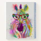 Zebra Rainbow Splash Notitieboek (Achterkant)