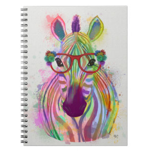 Zebra Rainbow Splash Notitieboek